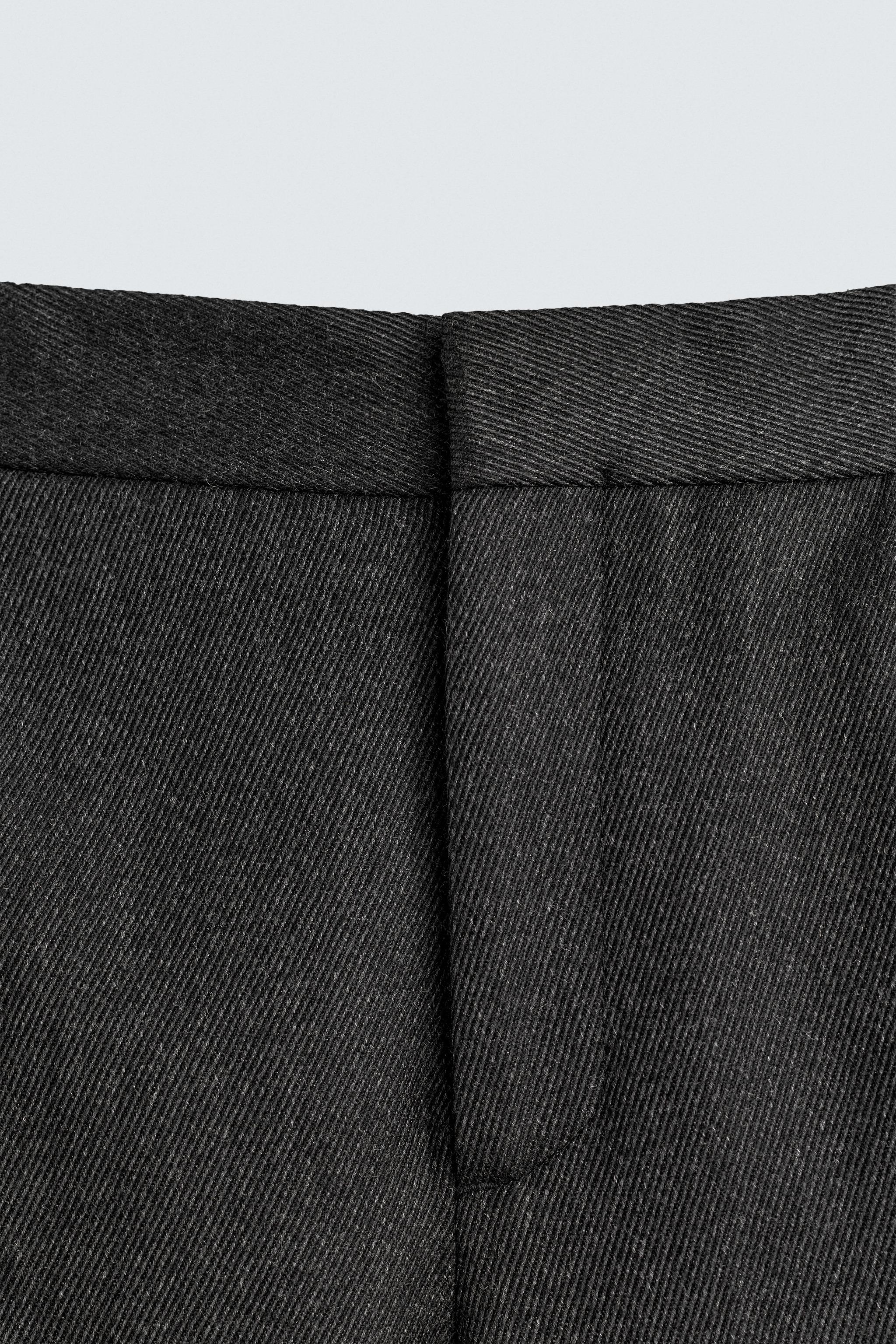 100% WOOL TWILL SUIT PANTS AARON LEVINE X ZARA